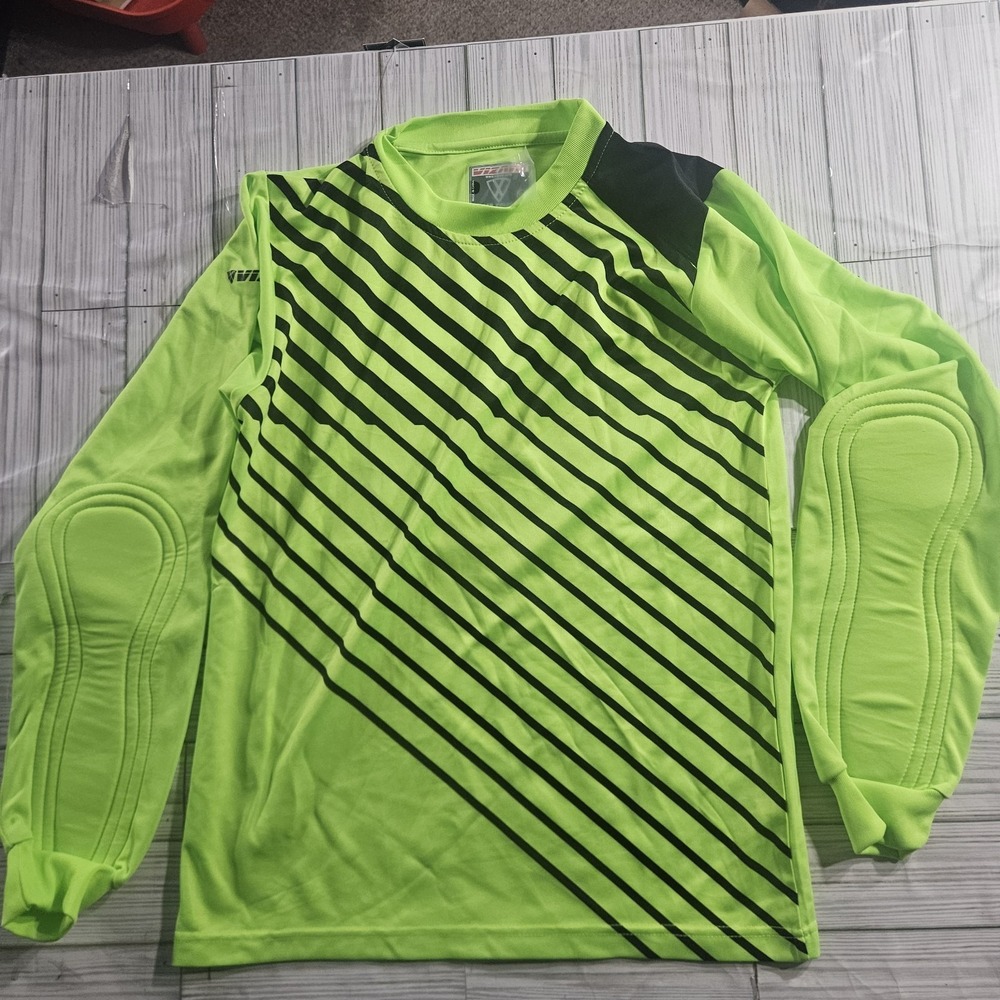 Vizari‎ Soccer Collection Youth XL goalie jersey neon padded elbows.